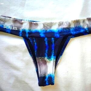 Scales Wahoo Blue Bikini Bottom